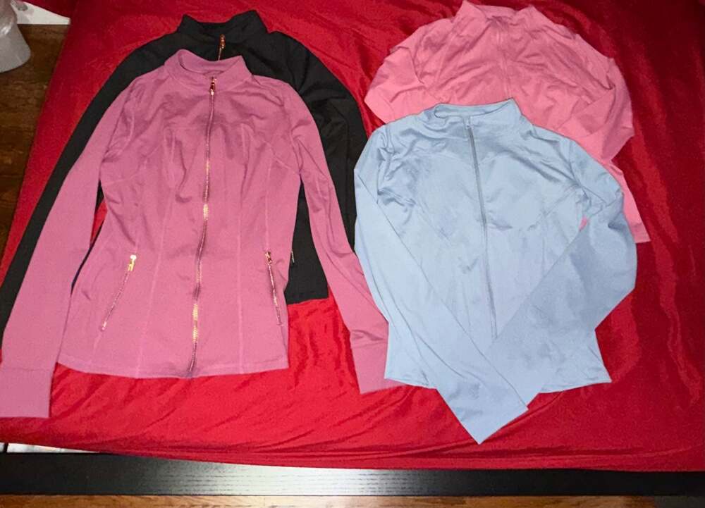 Lot of 4 Uncia Active Women's Full Zip Workout Jackets Size XL Pink Black Blue